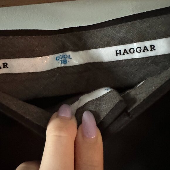 Haggar Black Cool 18 Men's Dress Pants (36 x 30) - Picture 2 of 4